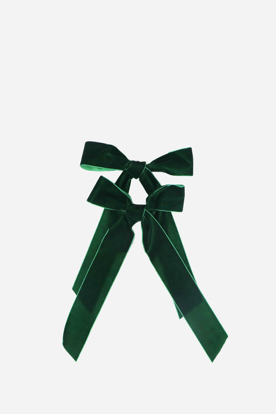 Dark Green Velvet Bows Pack/2