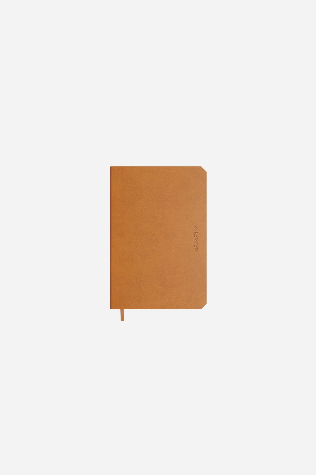 brown notebook on white backround