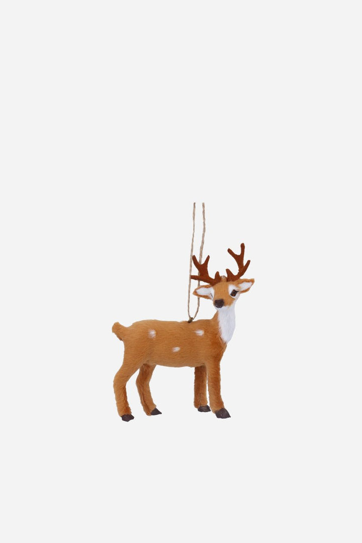 Faux Fur Reindeer Decoration