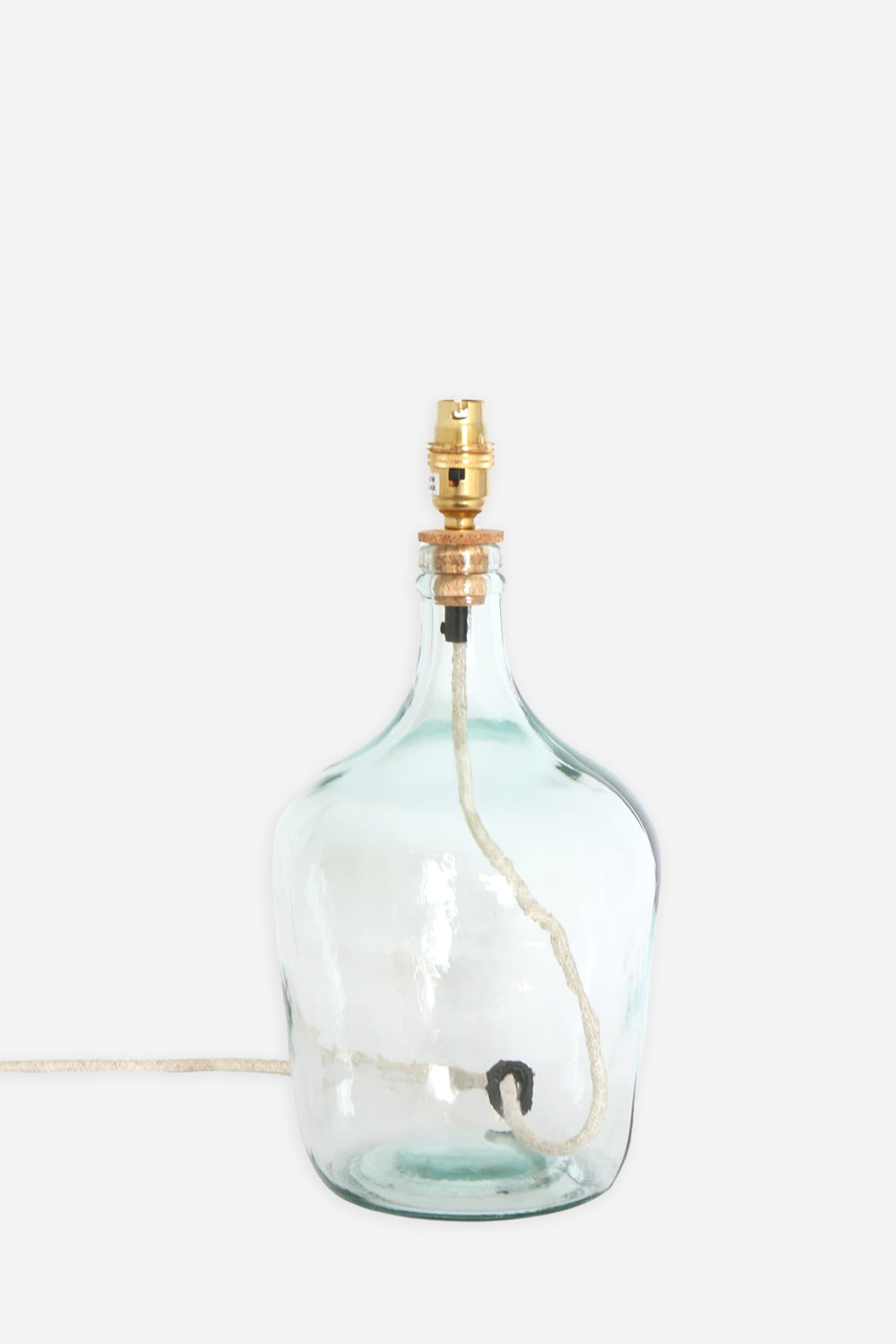 Small Clear Glass Demijohn Lamp 36cm