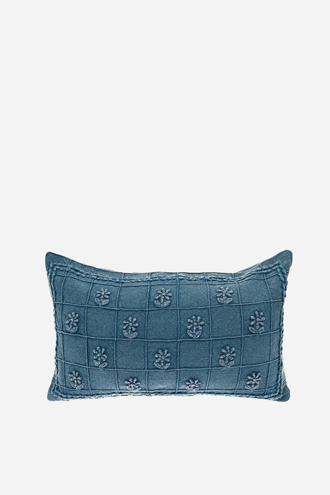 Embroidered Auricula Cushion / 30x50cm
