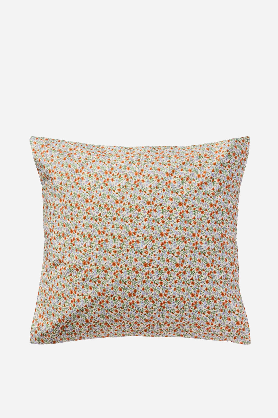 floral cotton cushion on white background