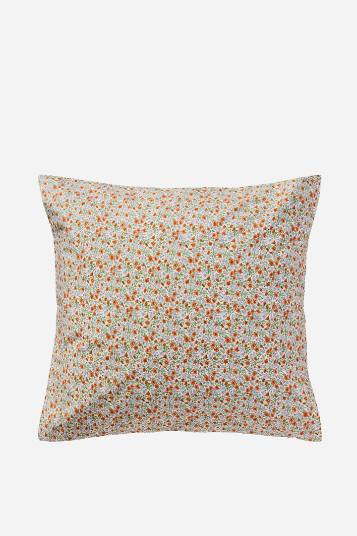 floral cotton cushion on white background