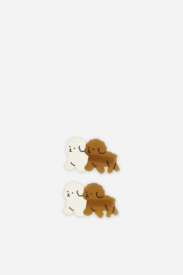 Hair Clips Set of 2 / Puppies