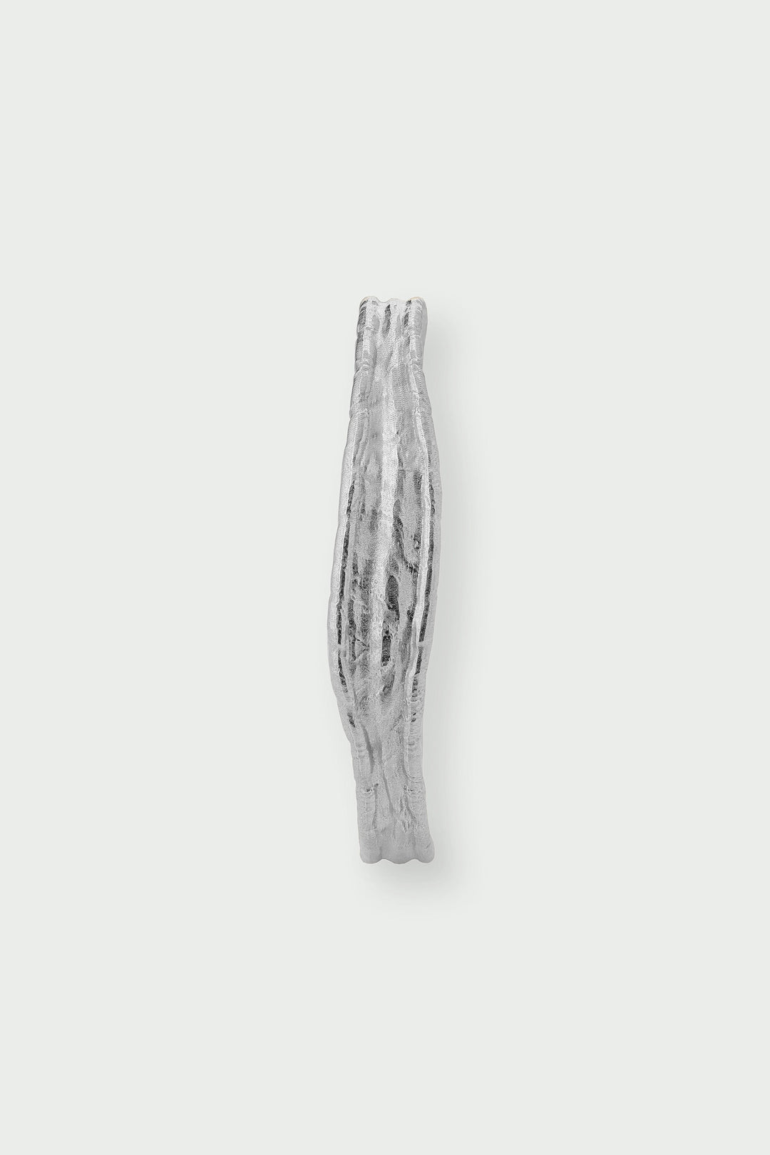 textured silver plated bangle on a light grey background