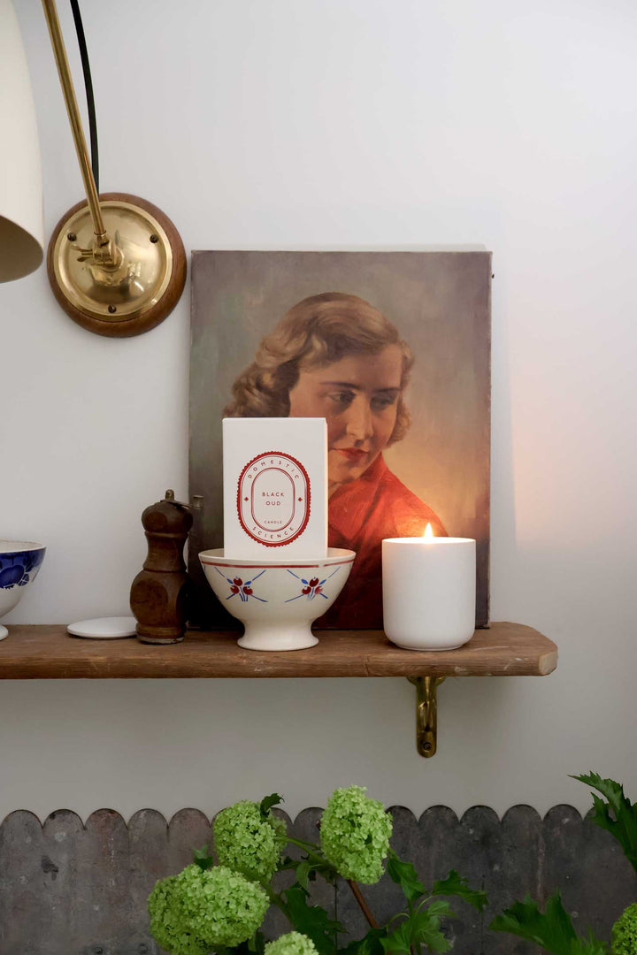 Ceramic  Candle / Black Oud