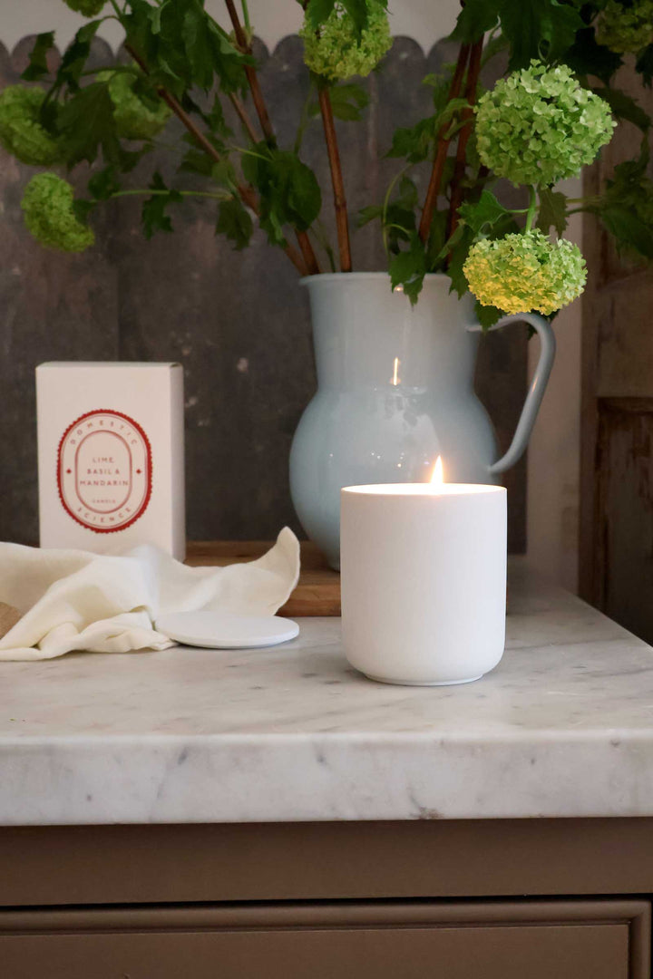 Ceramic Candle  /  Lime Basil & Manderin
