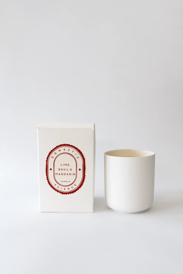 Ceramic Candle  /  Lime Basil & Manderin