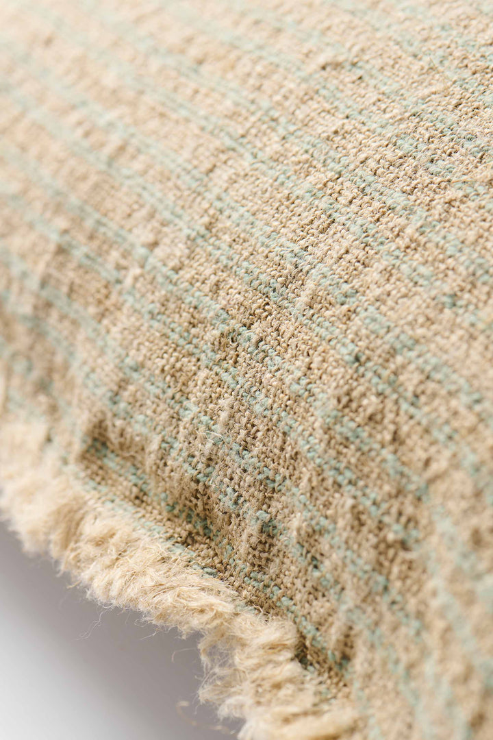 Dusty Green Striped Cushion / 40x60cm