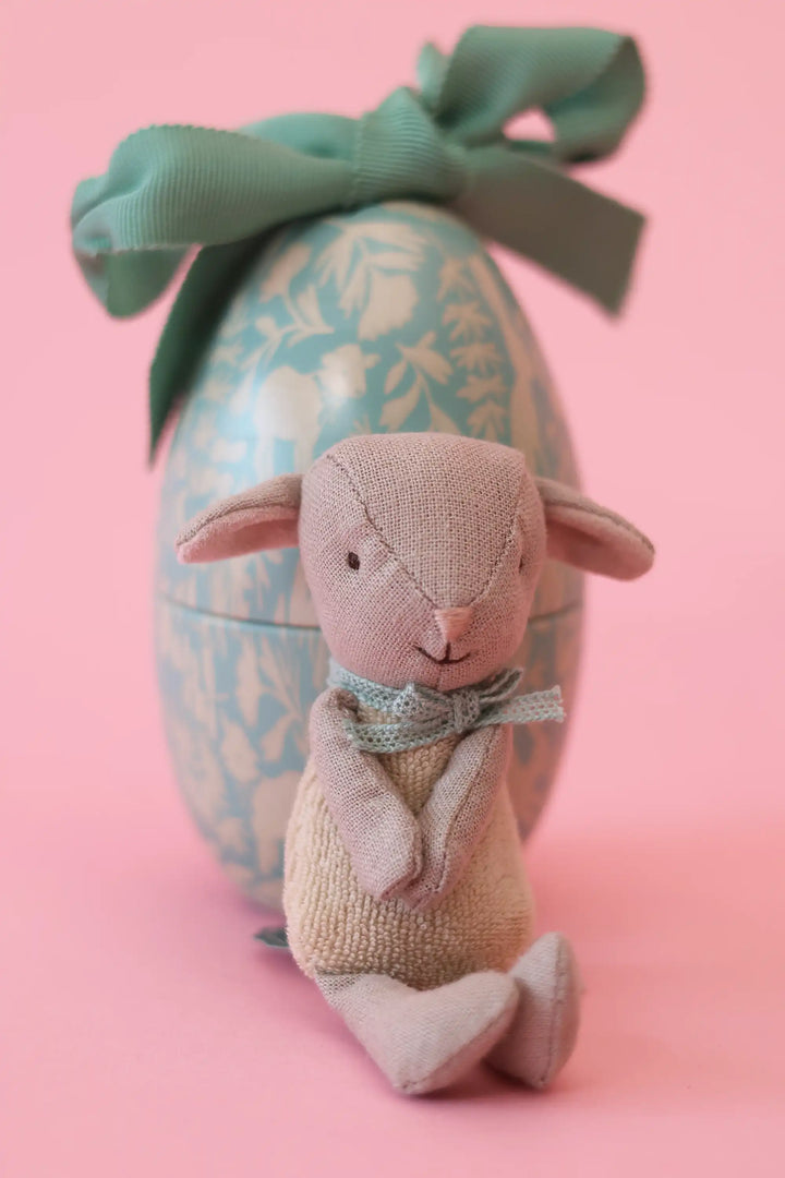 Easter Egg With Micro Lamb Small /  Dusty Mint