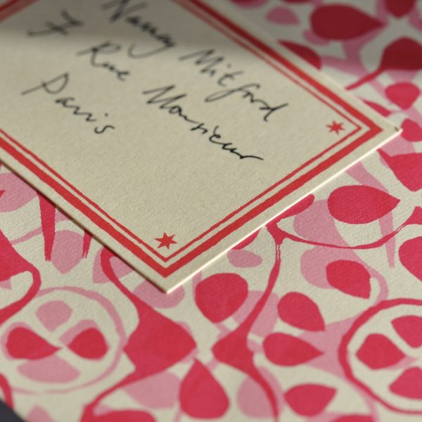 Packet of 10 Large Self-Adhesive Labels with Bright Pink Border