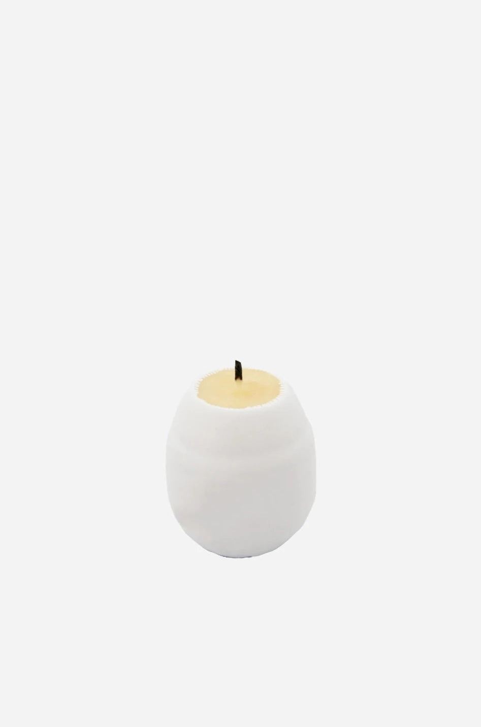 Egg Candle / white with yellow inside