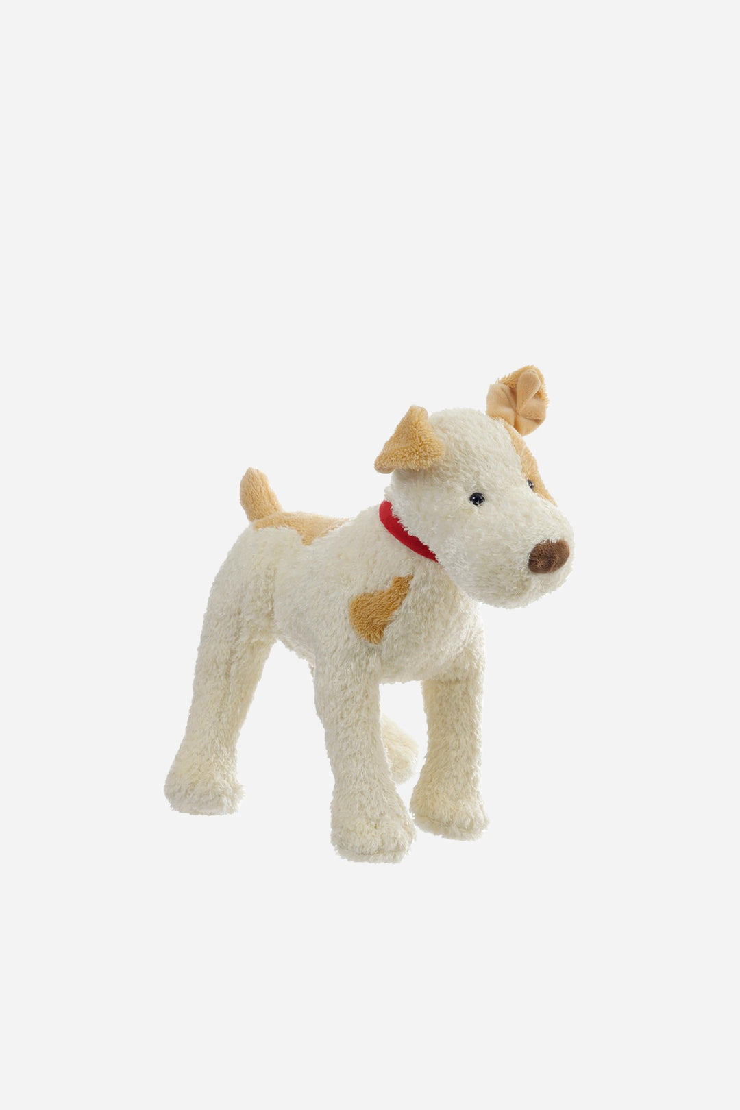 large eliot dog soft toy on grey background