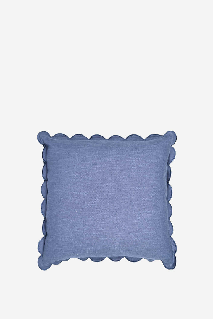 Elsie Cushion / Cotton Linen / Blue / 50cm x 50cm