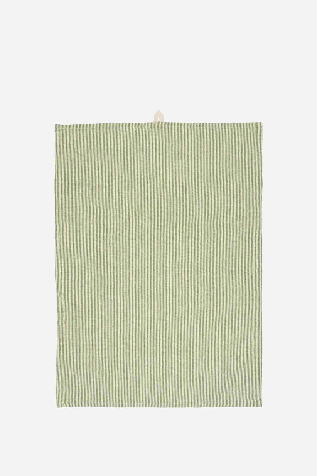 Green t-towel on a white background