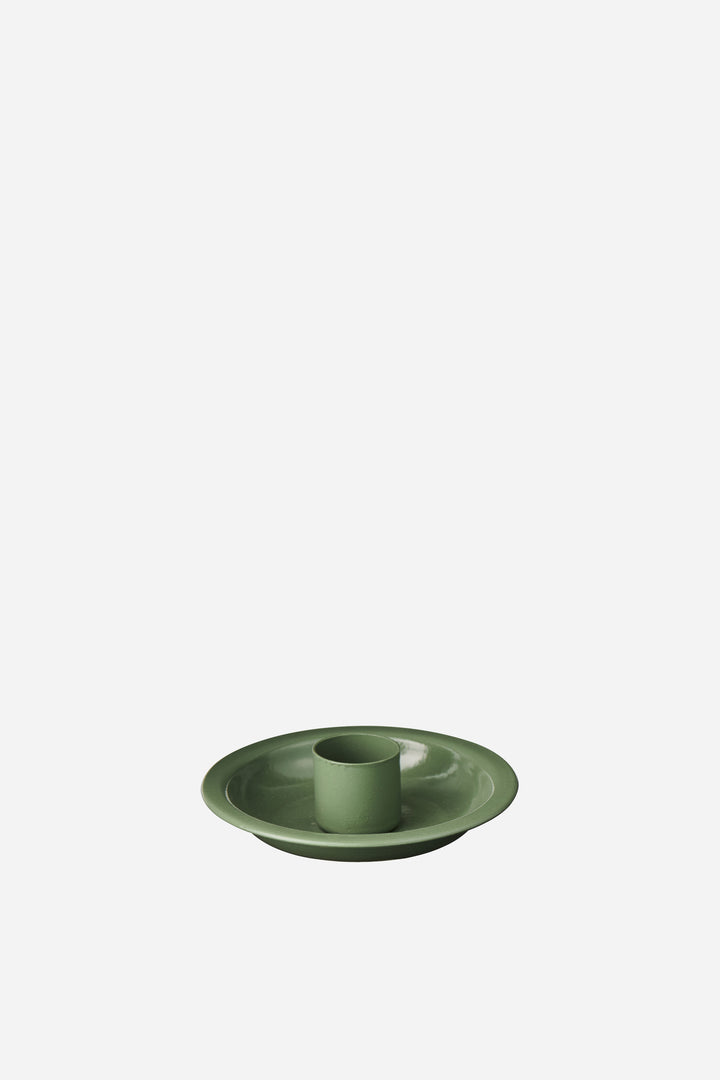 Candle Holder Dinner Green