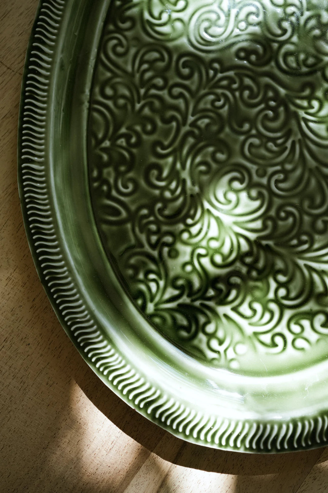 Enamel Platter Oval / Forest
