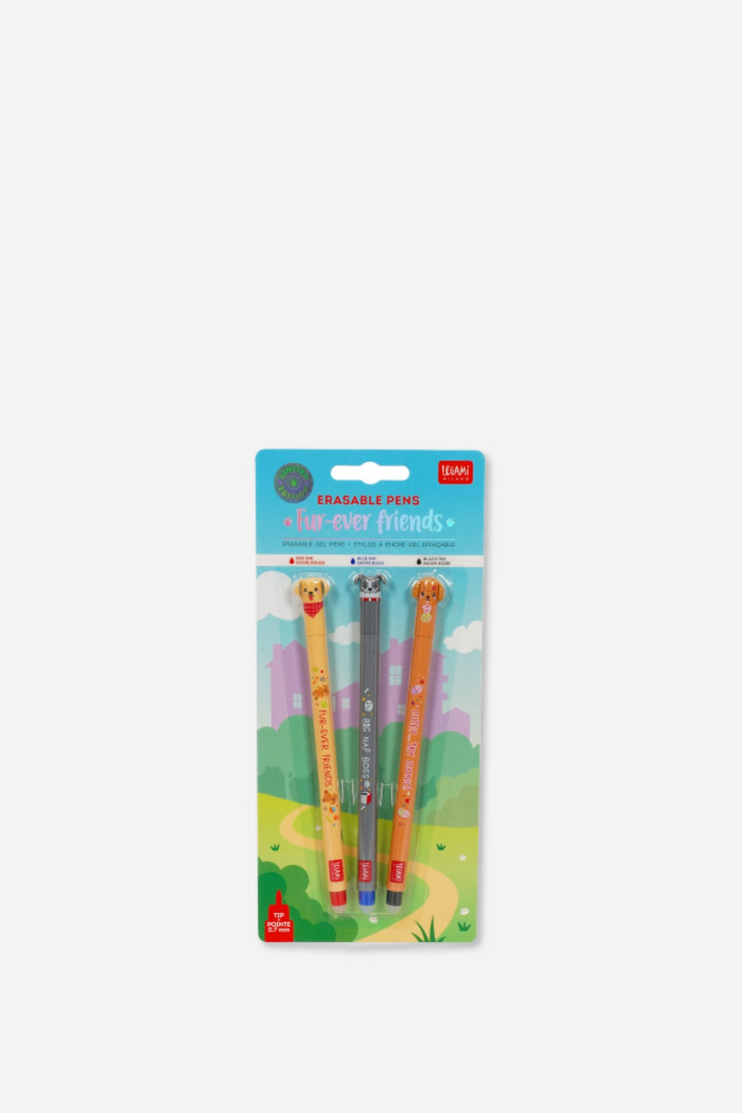 Set Of 3 Erasable Gel Pens / Dogs