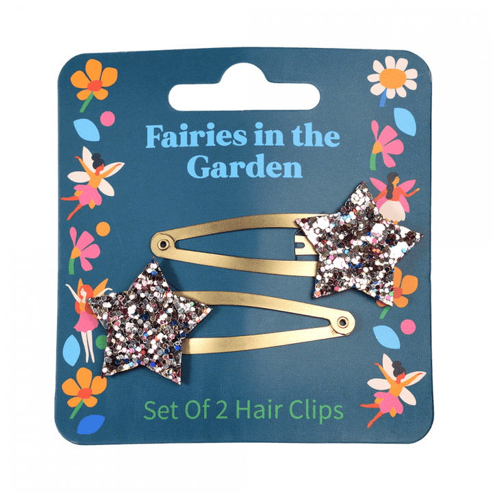 Glitter Star Hair Clips / Garden Fairies