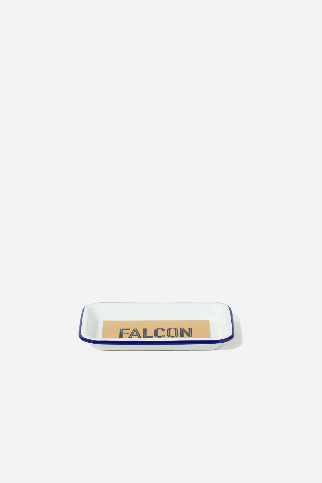 Falcon Small Tray / White w. Blue Rim