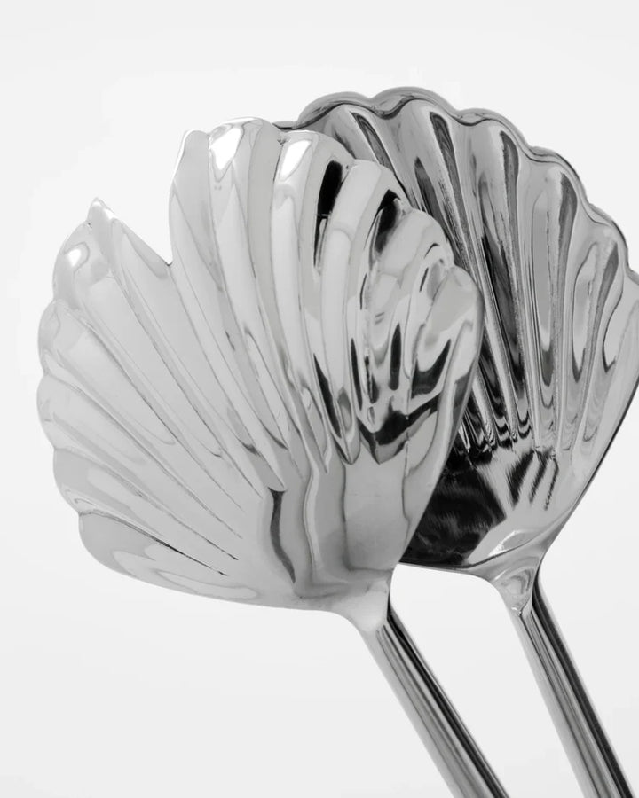 Salad Set Fan / Silver finish