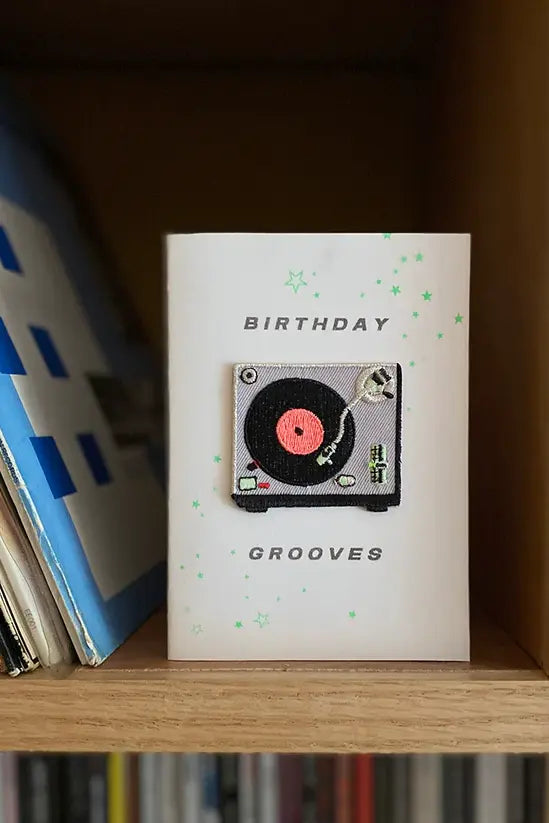 Birthday Grooves Record Player / Iron On Patch