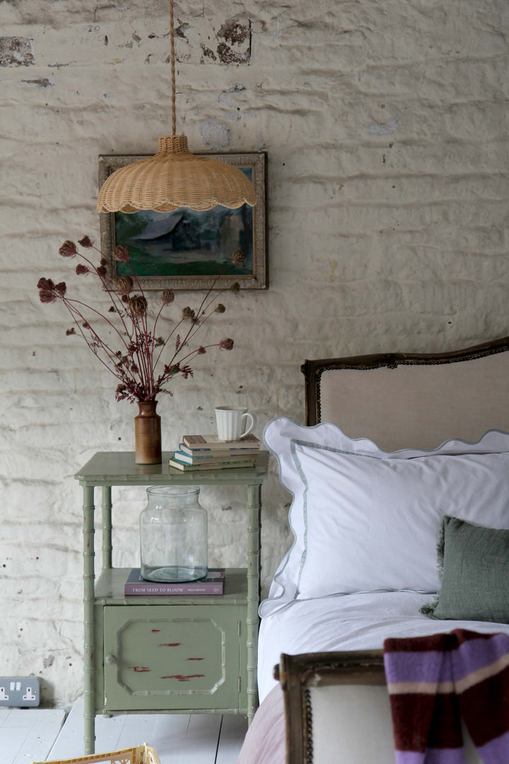 Faux Bamboo Bedside Cupboard