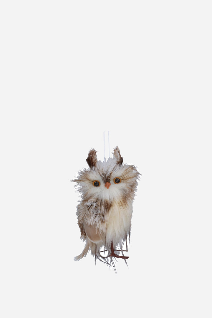 Fluffy Feather Owl Decoration