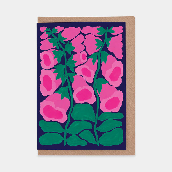 Foxglove Pink Greeting Card