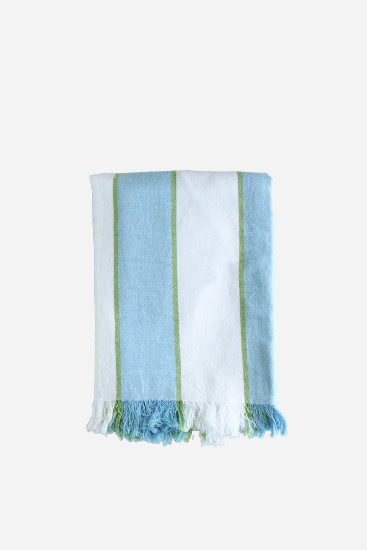 Fresco Turkish Towel / Blue Green Stripe