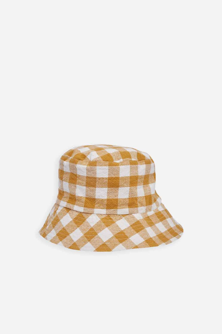 Gingham Sun Hat / Yellow