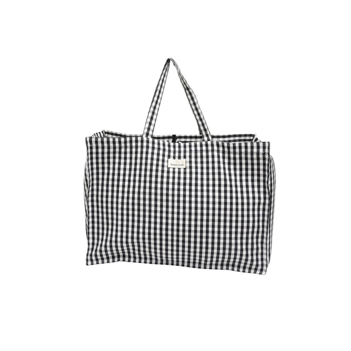 Vichy Gingham Weekend Bag / Black