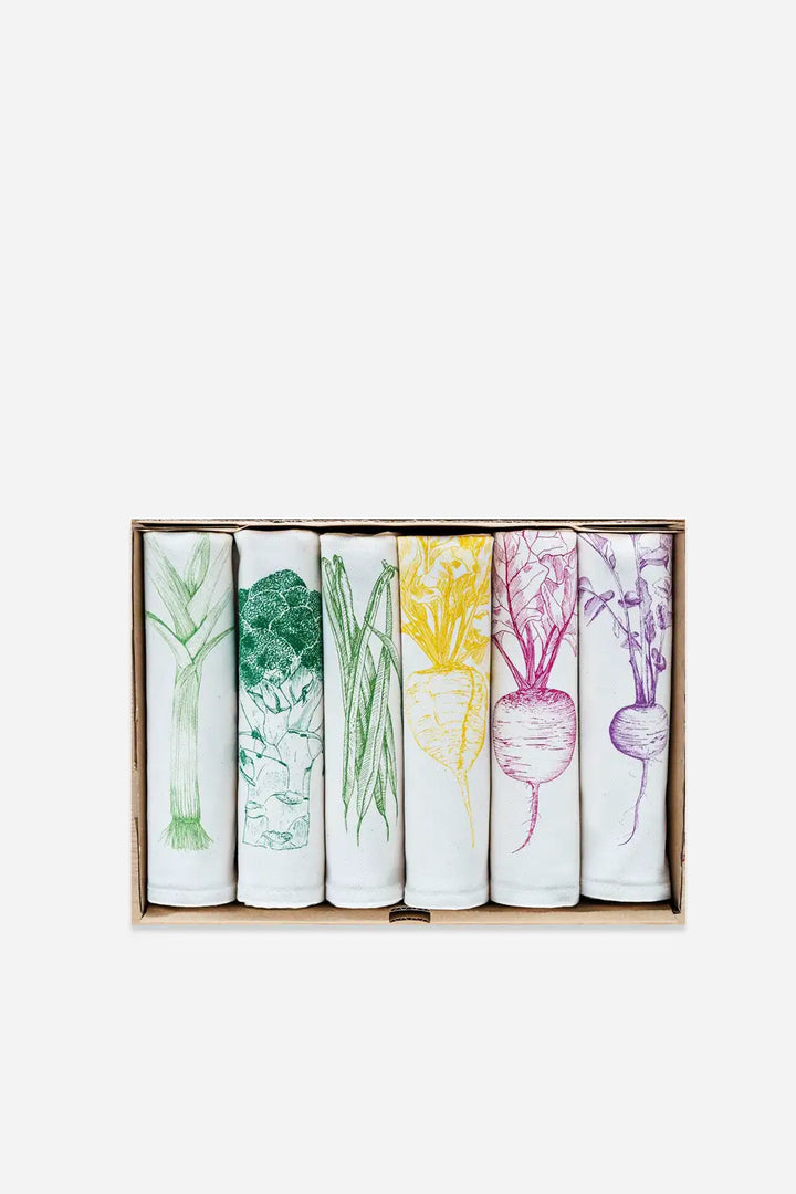 6 x Garden Veg Napkins