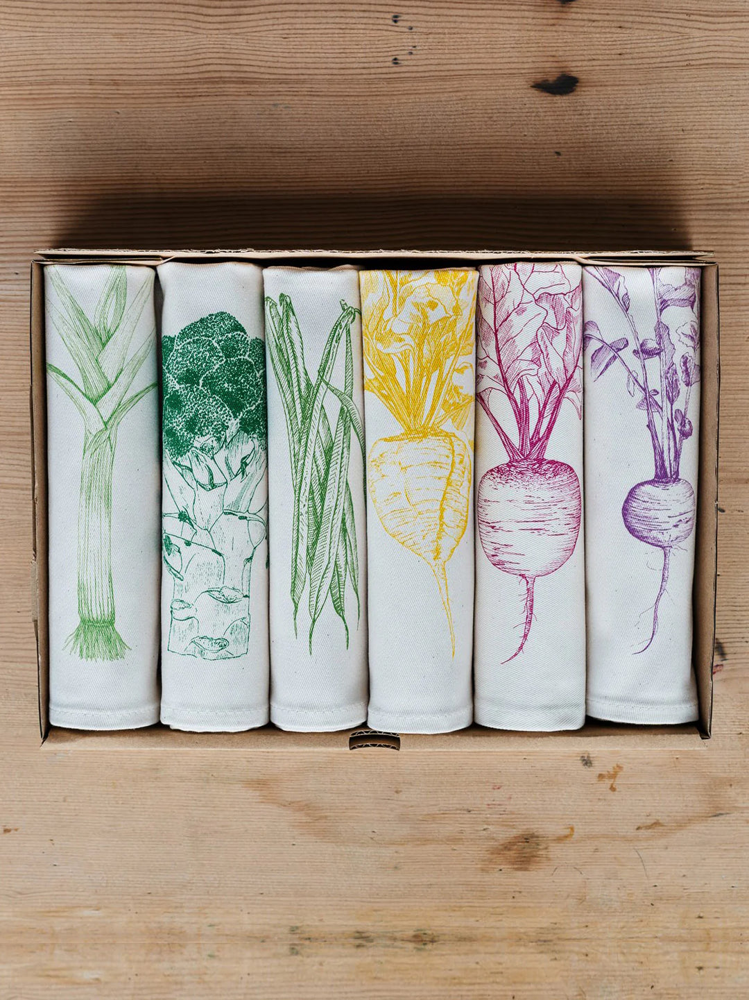 6 x Garden Veg Napkins