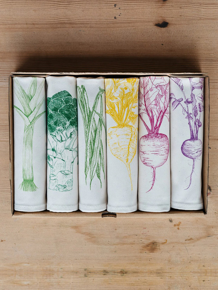6 x Garden Veg Napkins