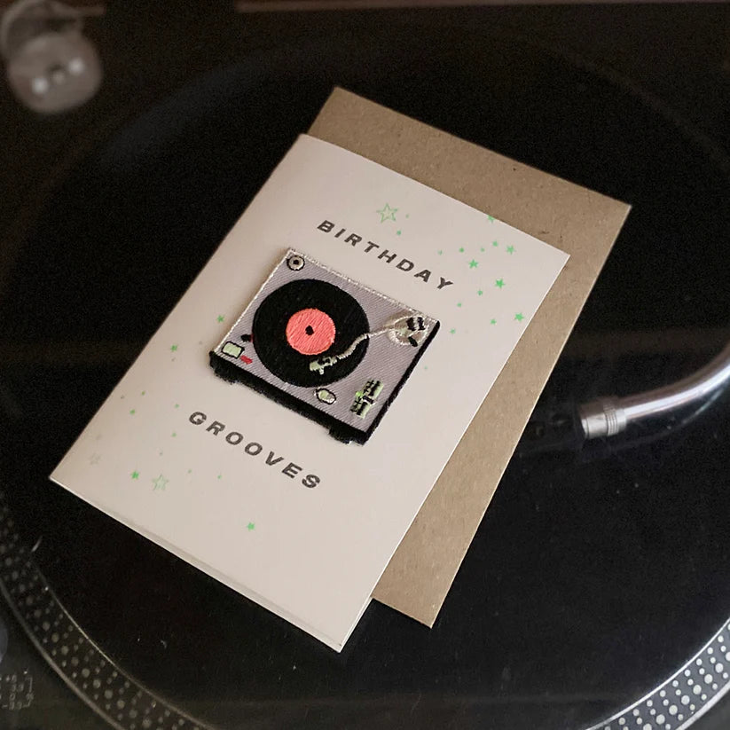 Birthday Grooves Record Player / Iron On Patch