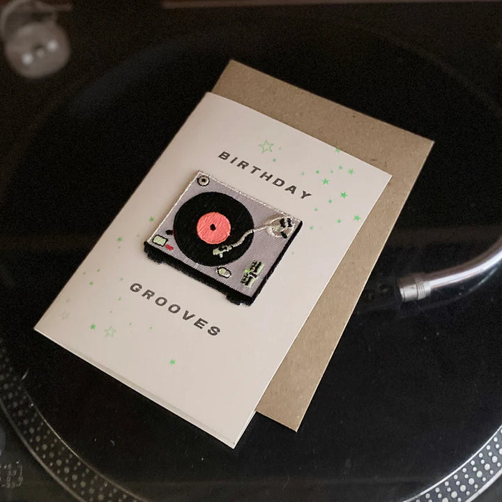 Birthday Grooves Record Player / Iron On Patch