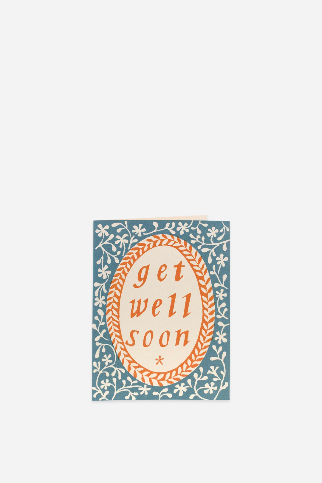 Card Get Well Soon Turquoise and Orange