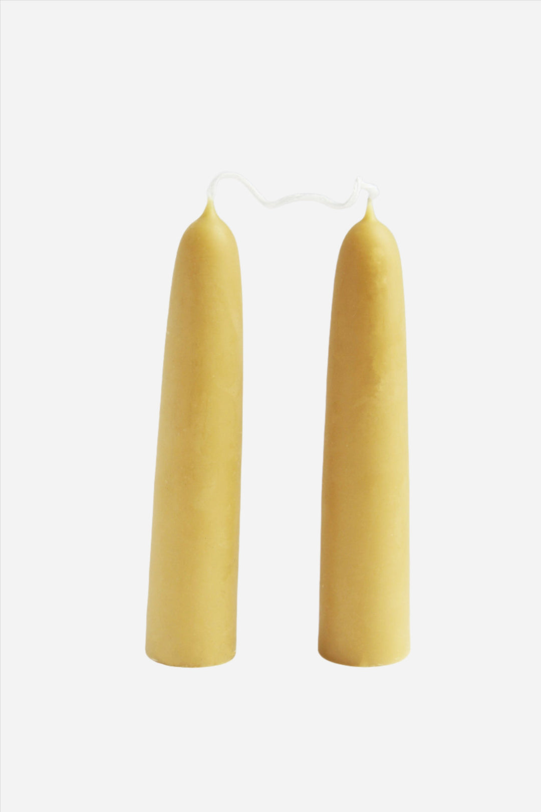 Pair of Giant Stumpy Beeswax Candles - Domestic Science Home