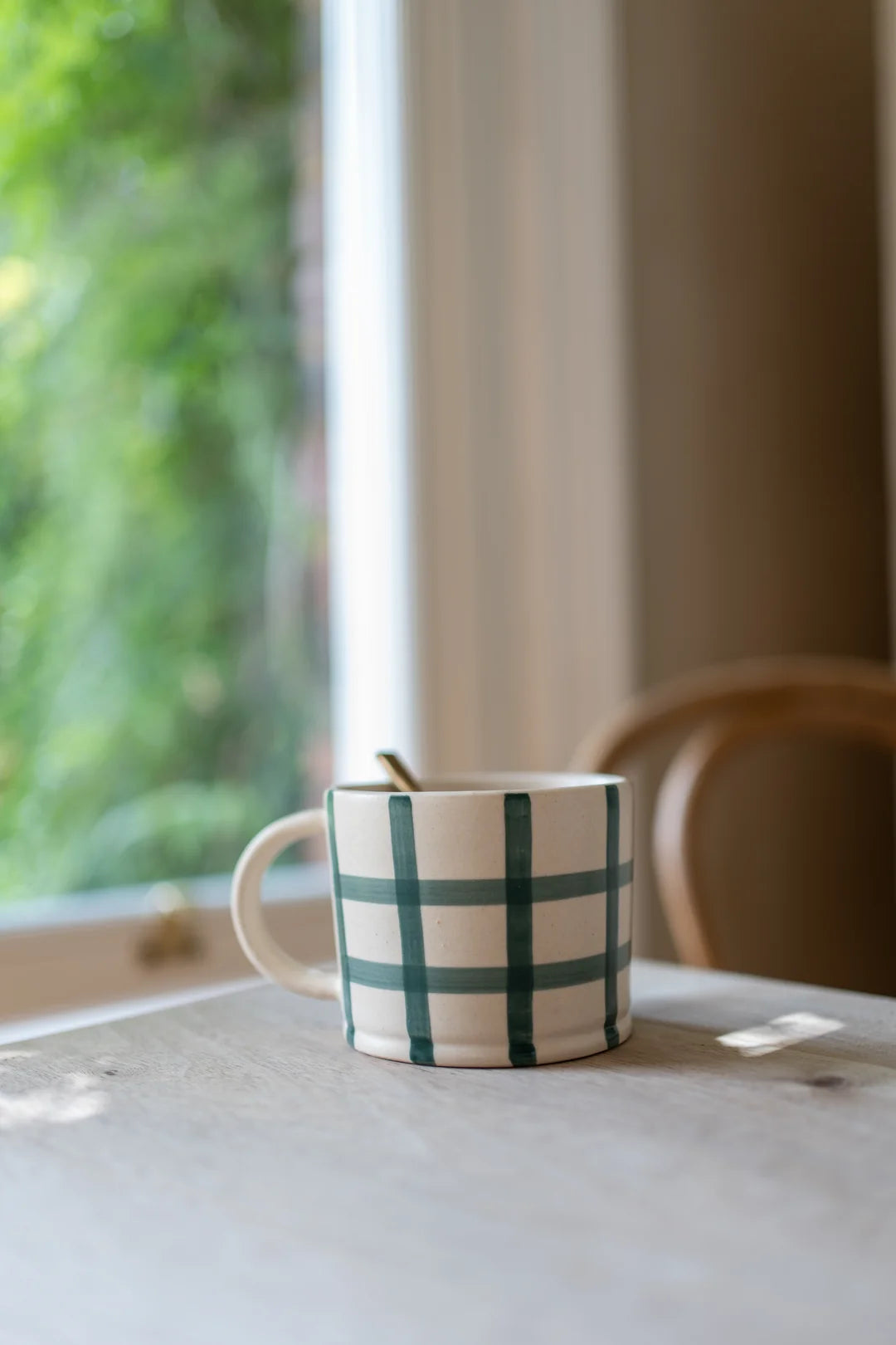 Gingham Check Mug / Forest