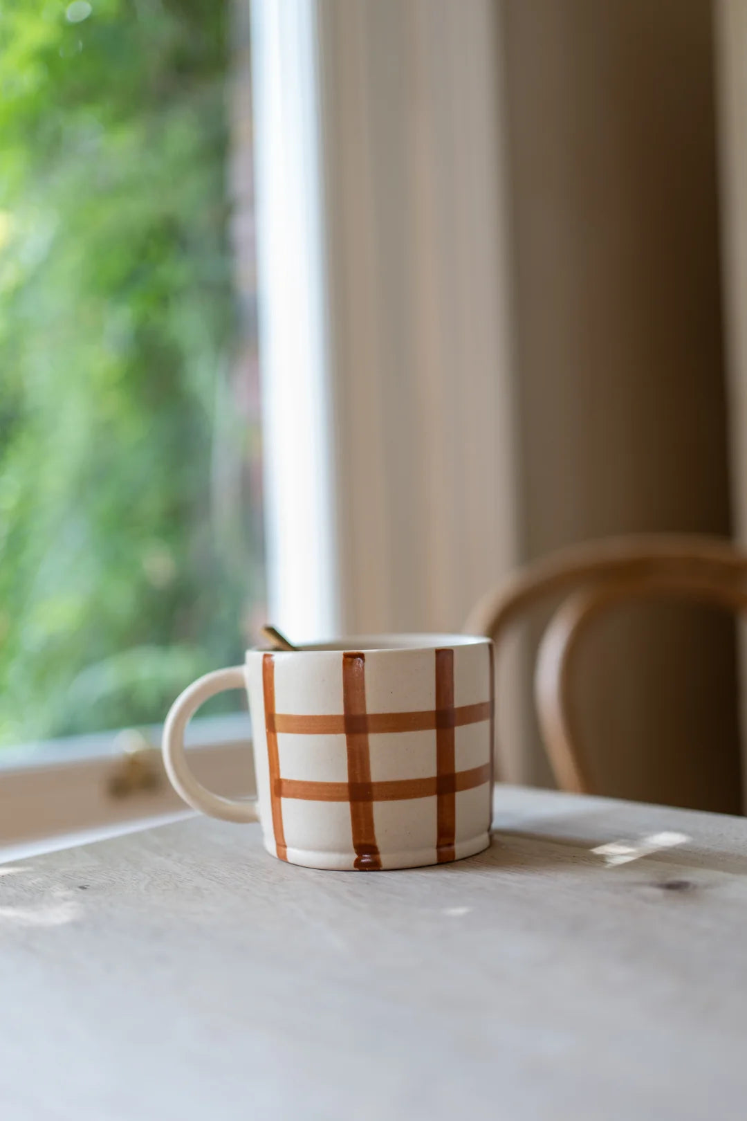 Gingham Check Mug / Ginger