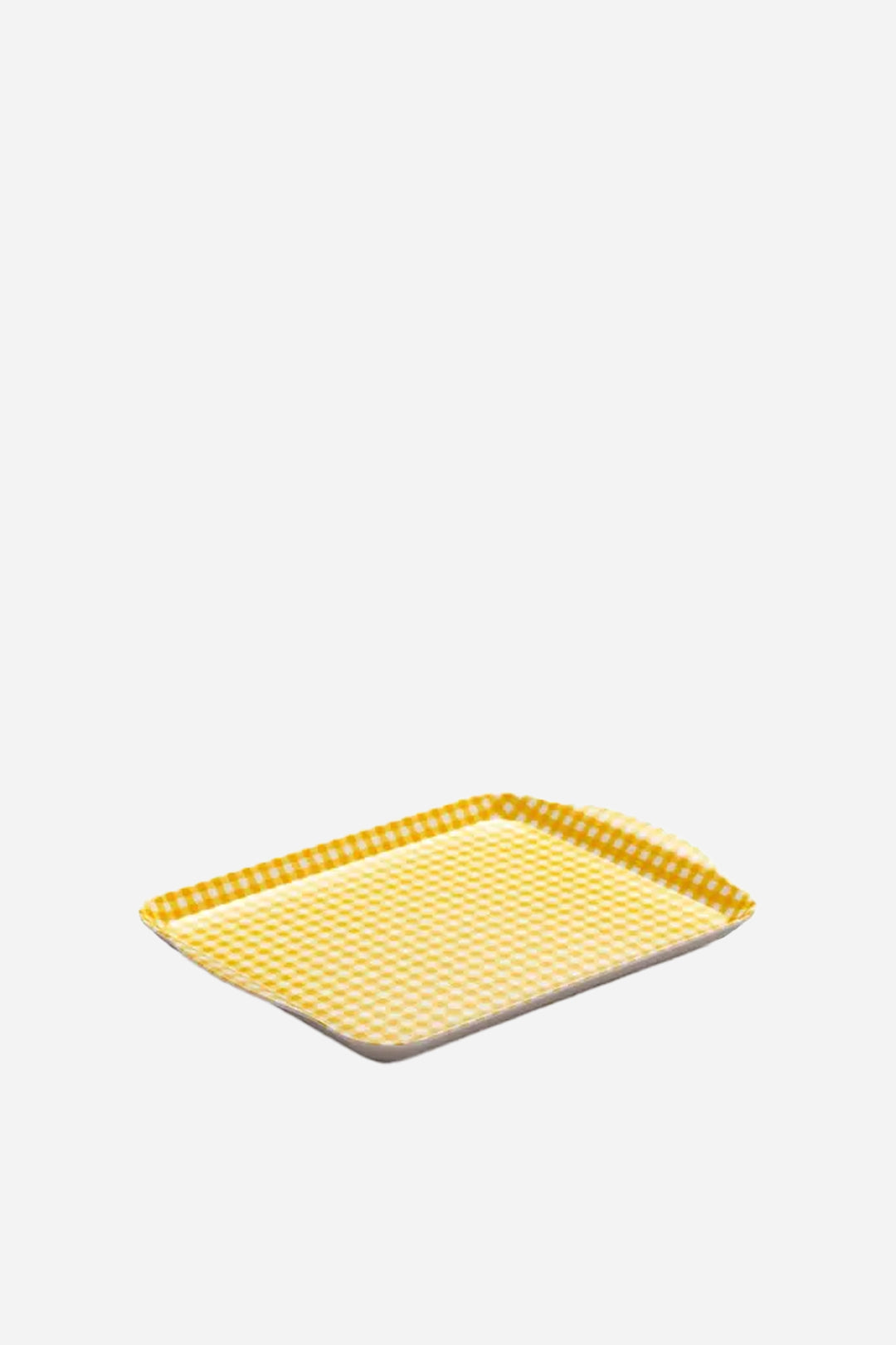 Small Gingham Tray / Mustard