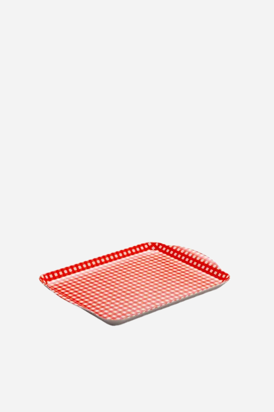 Small Gingham Tray / Red