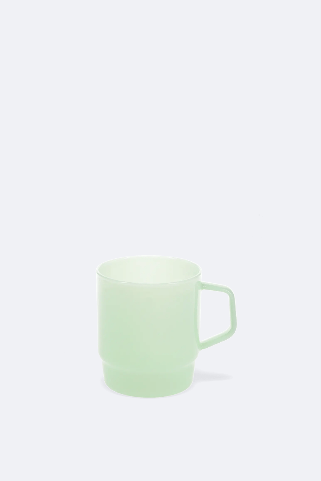 Light green mug on a white background