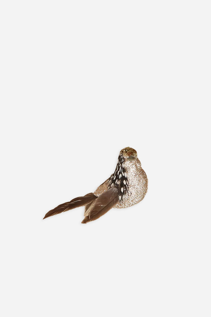 Sparkling/Natural Feather Bird Clip