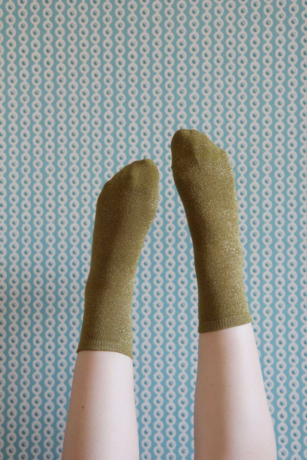 Glitter Socks / Olive