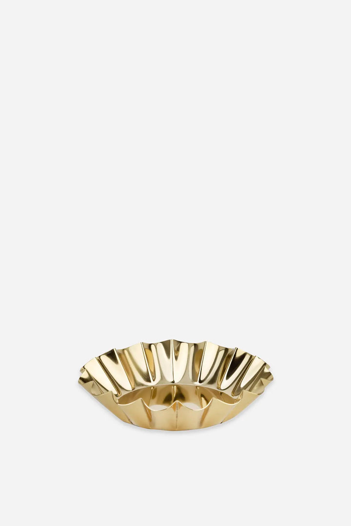 Enamel Pillar Candle Holder / Gold