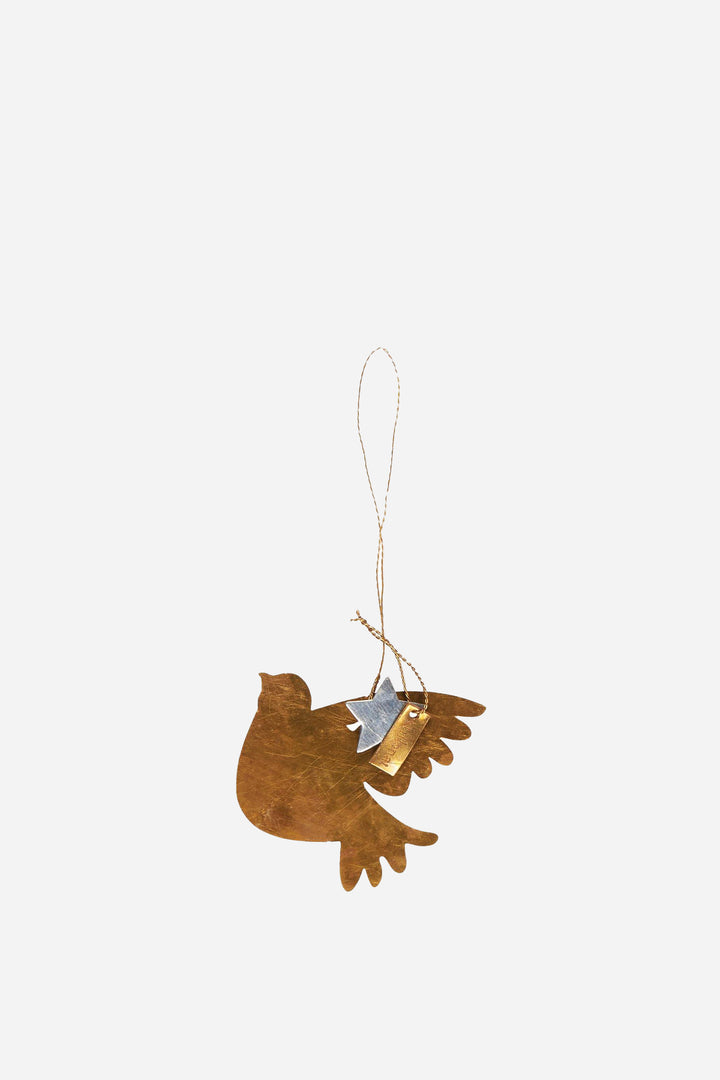 Brass Hanging Bird Decoration