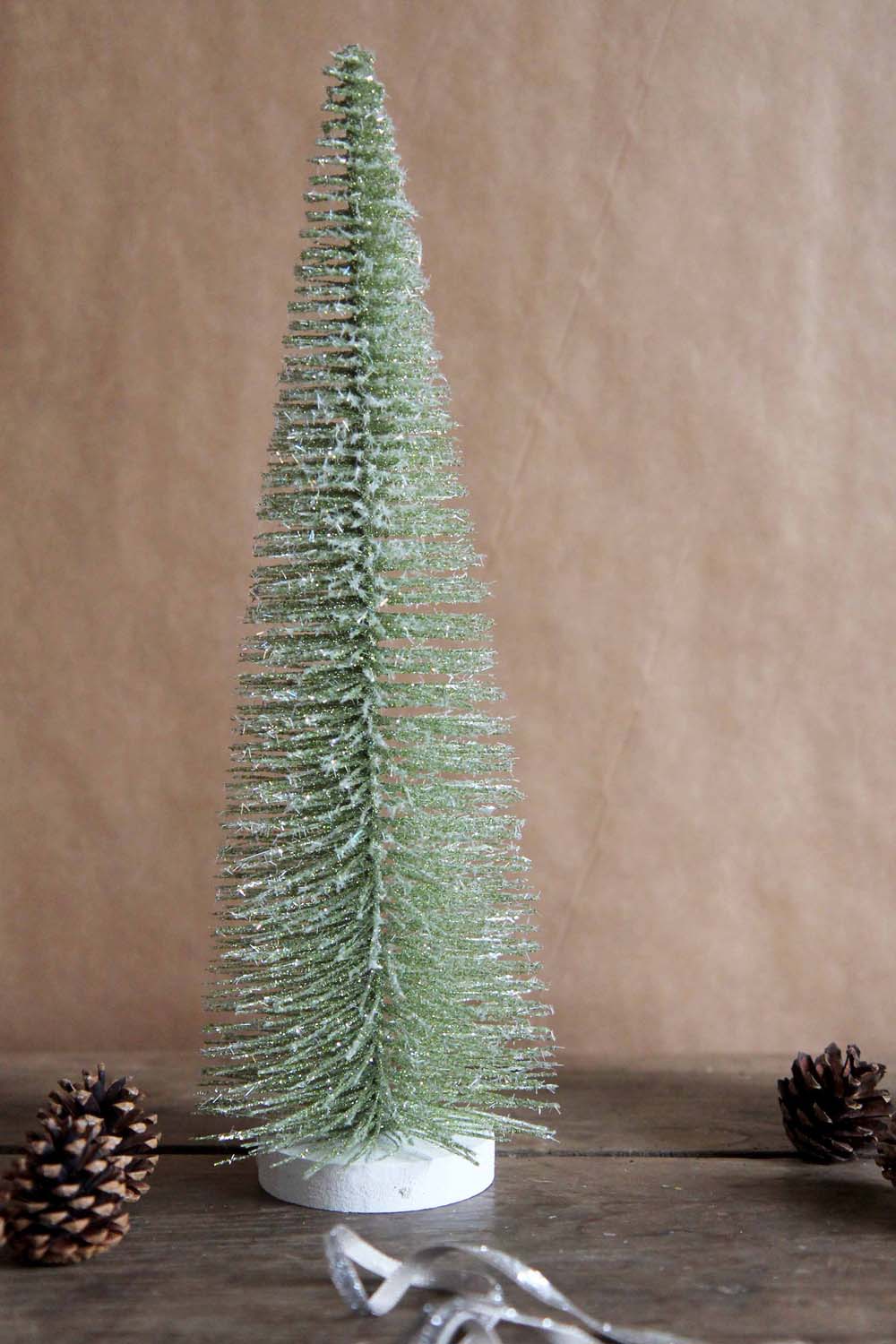 Green Glitter Christmas Tree / 35cm