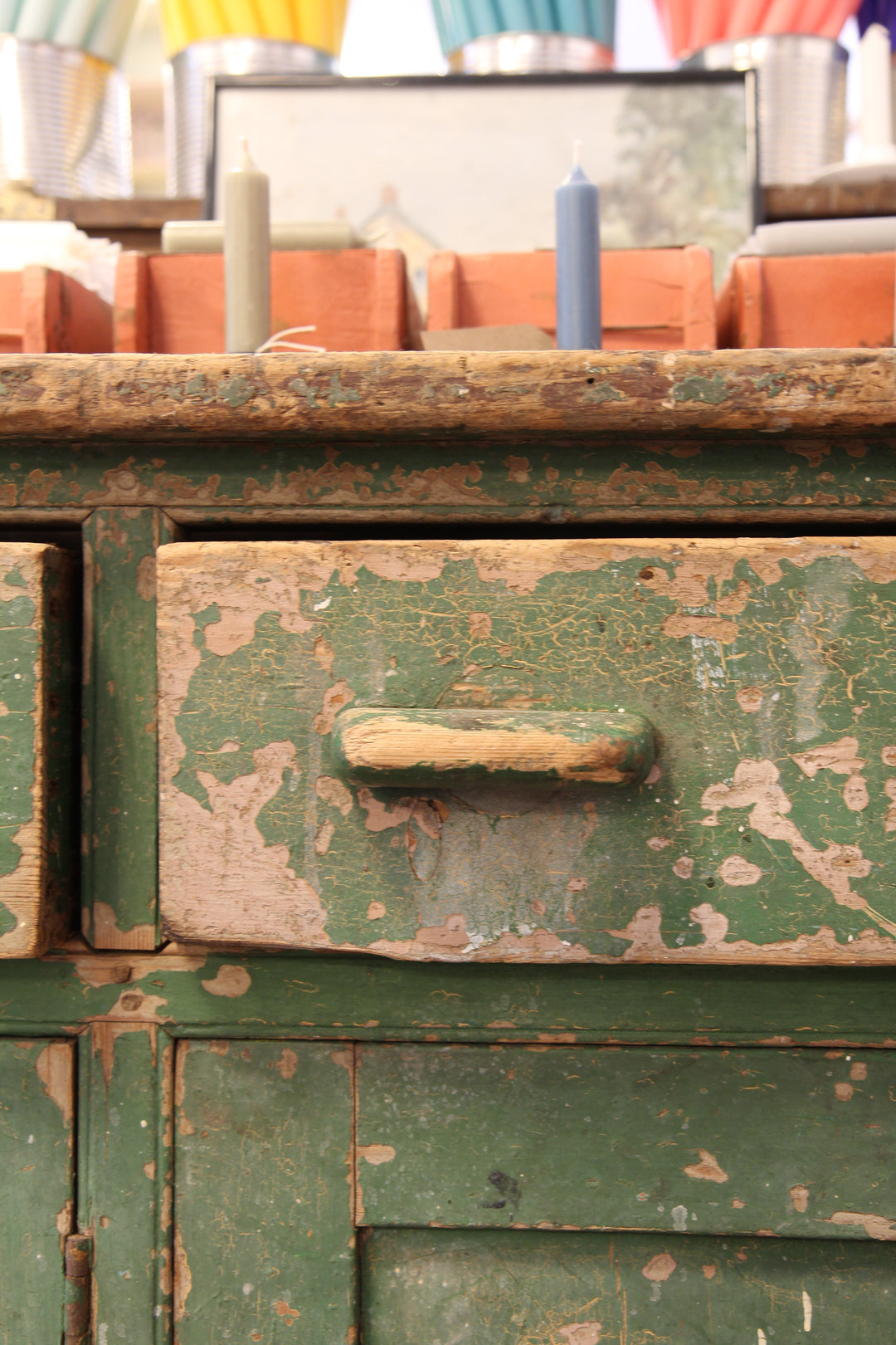 Vintage Green Dresser Base